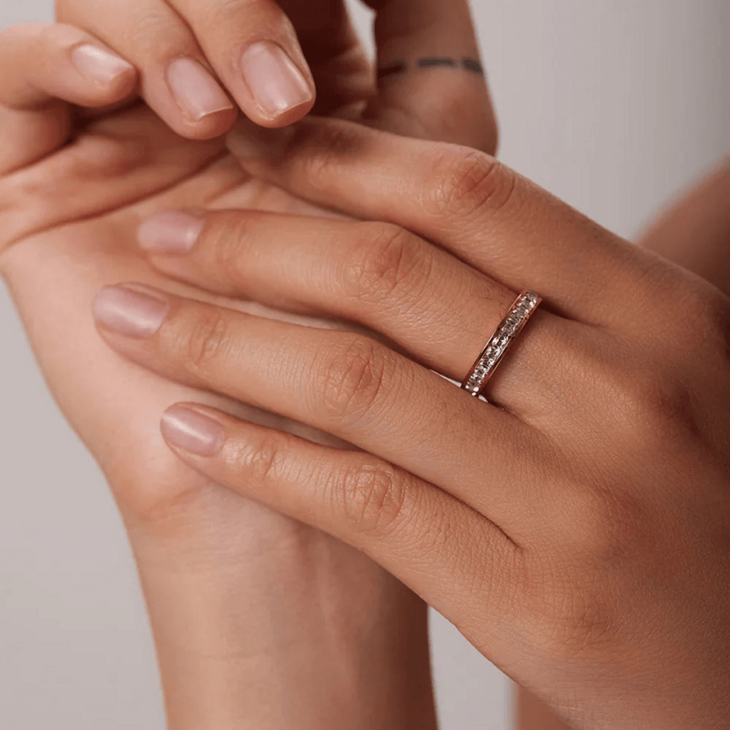 Fiora Square-Cut Eternity Ring - Luzy Jewels