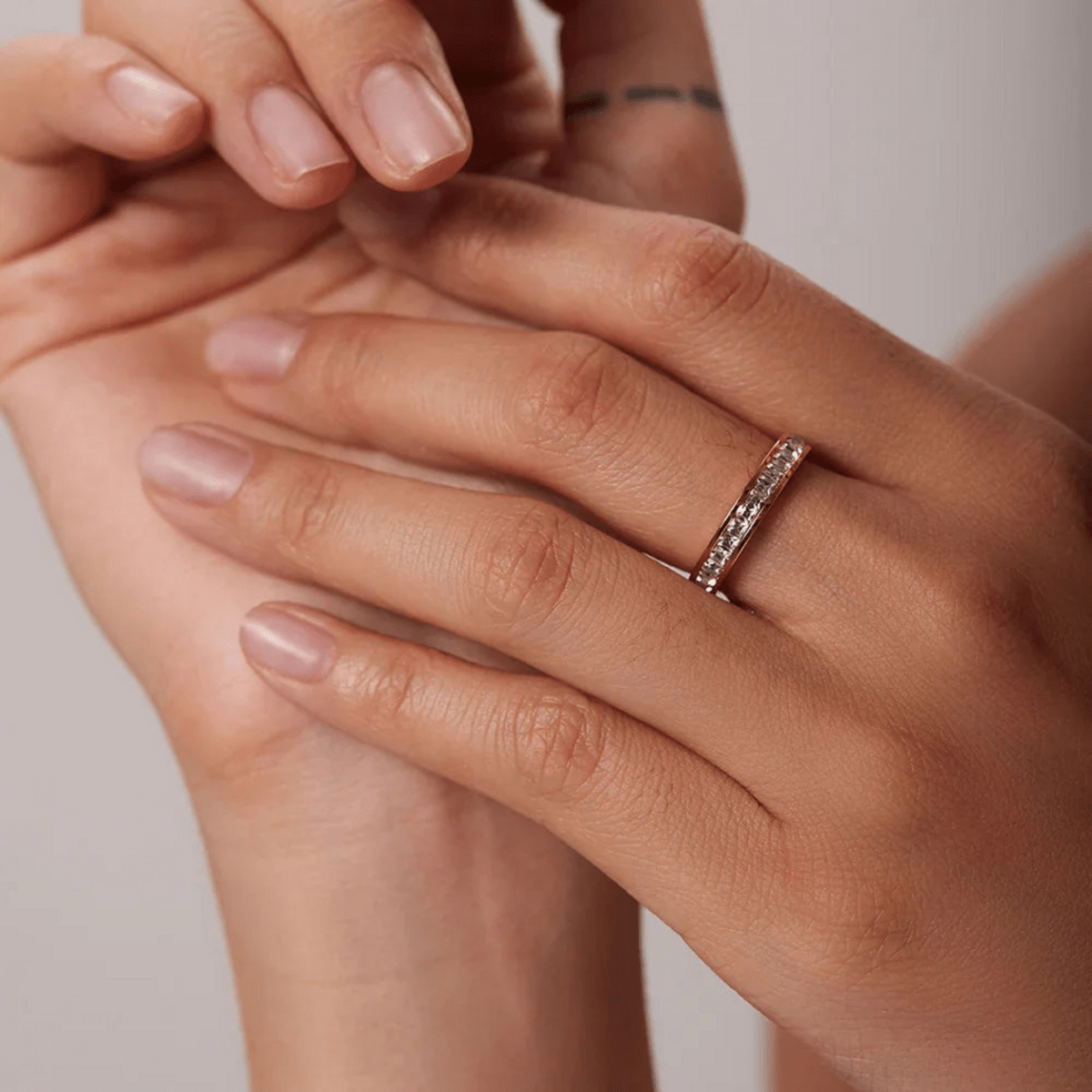 Fiora Square-Cut Eternity Ring - Luzy Jewels