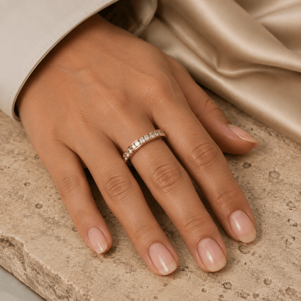 Fiora Square-Cut Eternity Ring - Luzy Jewels