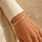 Gianna Baguette Hinged Bangle - Luzy Jewels