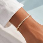 Gianna Baguette Hinged Bangle - Luzy Jewels