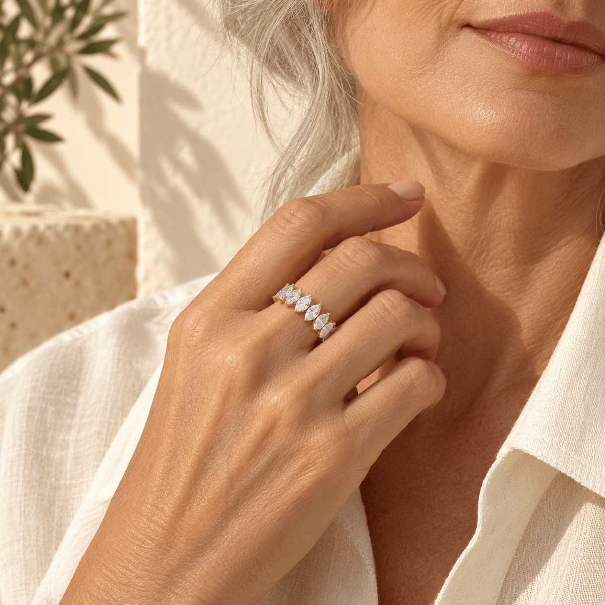 Gineora Marquise Open Ring - Luzy Jewels