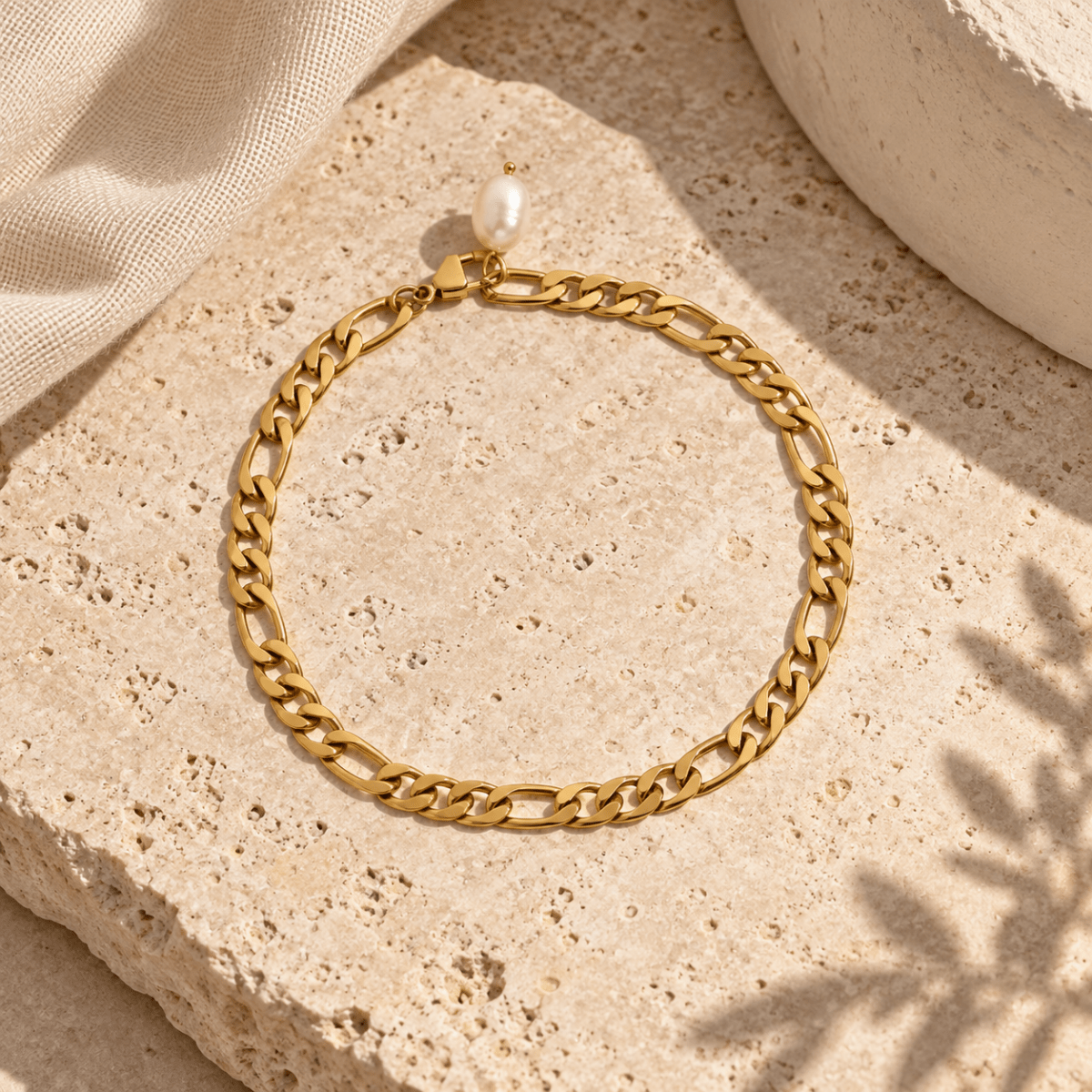 Guinelie Figaro Pearl Anklet - Luzy Jewels