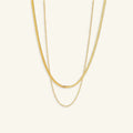Hailey Layered Gold Chain Necklace - Luzy Jewels