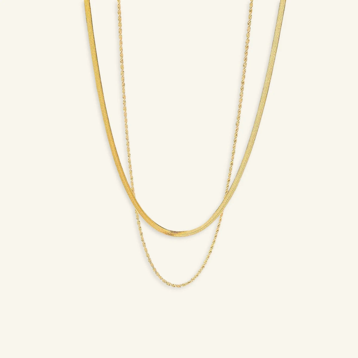 Hailey Layered Gold Chain Necklace - Luzy Jewels