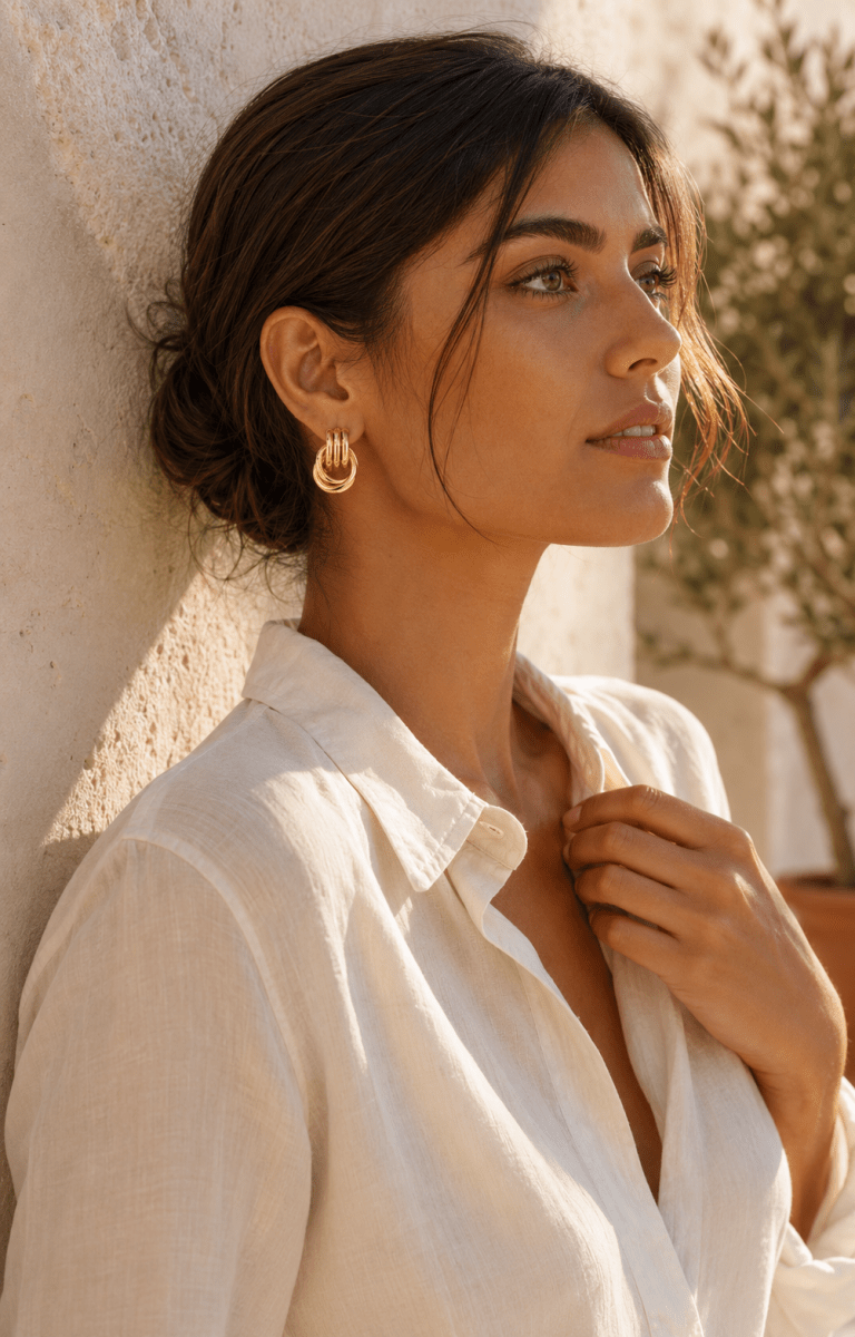 Halo Layered Hoop Earrings - Luzy Jewels