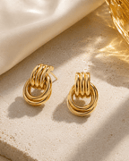 Halo Layered Hoop Earrings - Luzy Jewels