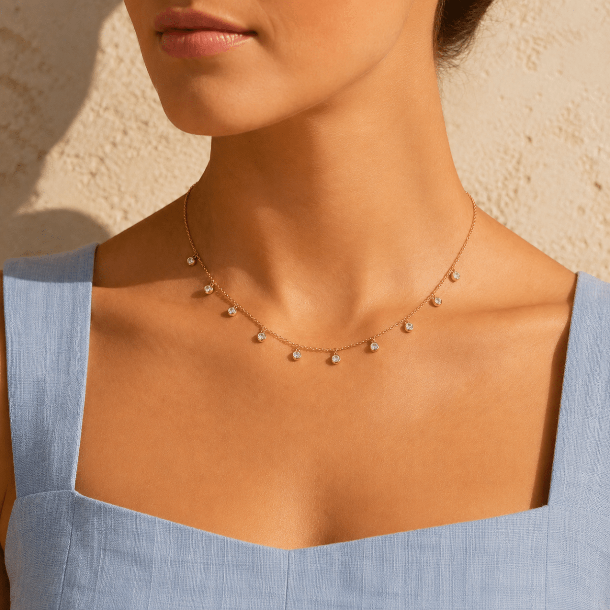 Ilaria Ten-Stone Charm Necklace - Luzy Jewels