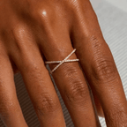 Ione Pavé Crossover Ring - Luzy Jewels