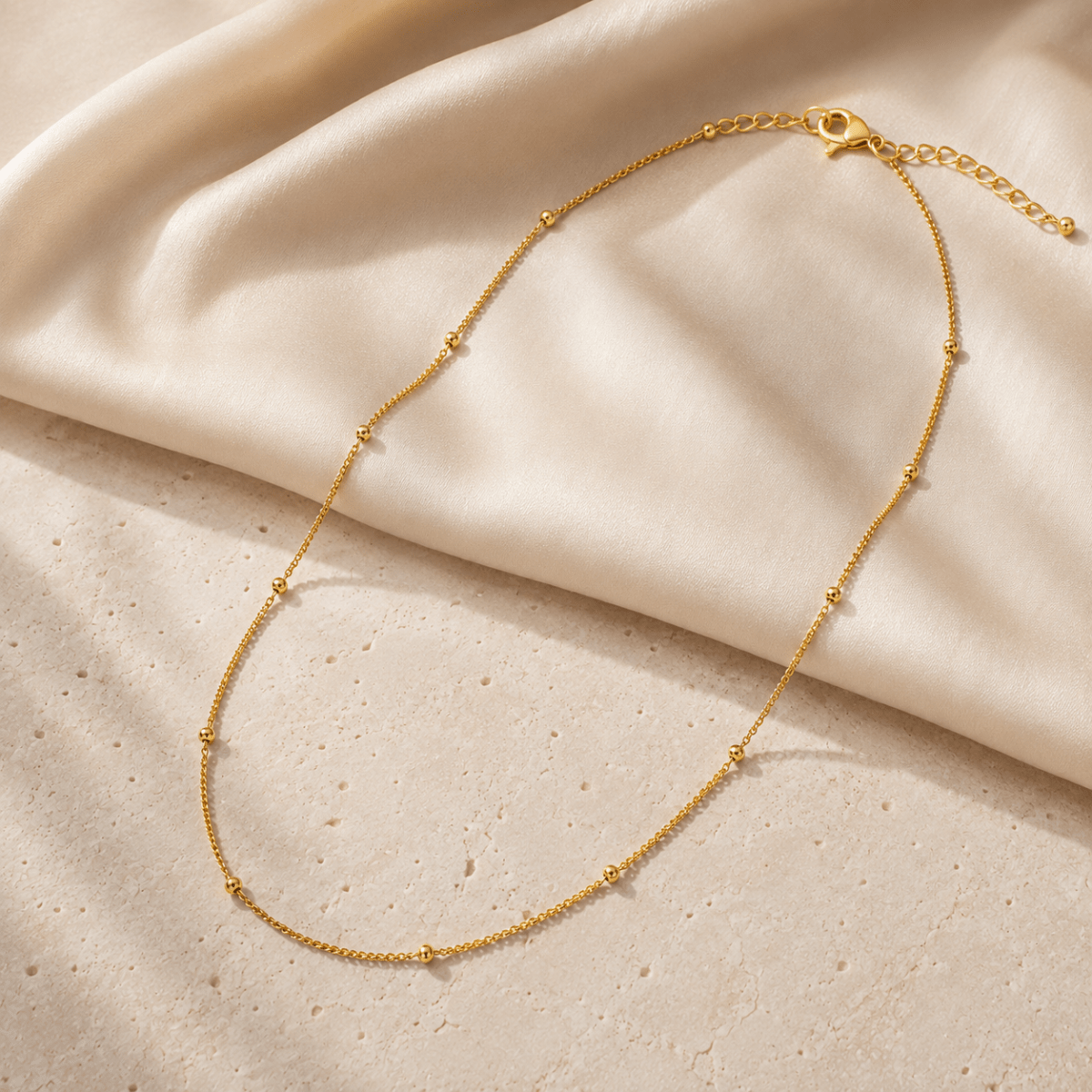 Iria Beaded Chain Necklace - Luzy Jewels
