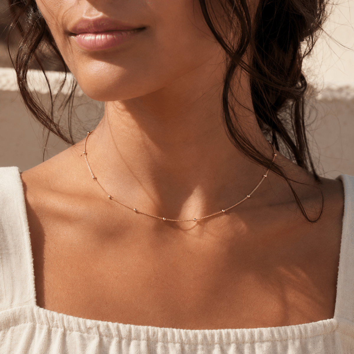 Iria Beaded Chain Necklace - Luzy Jewels