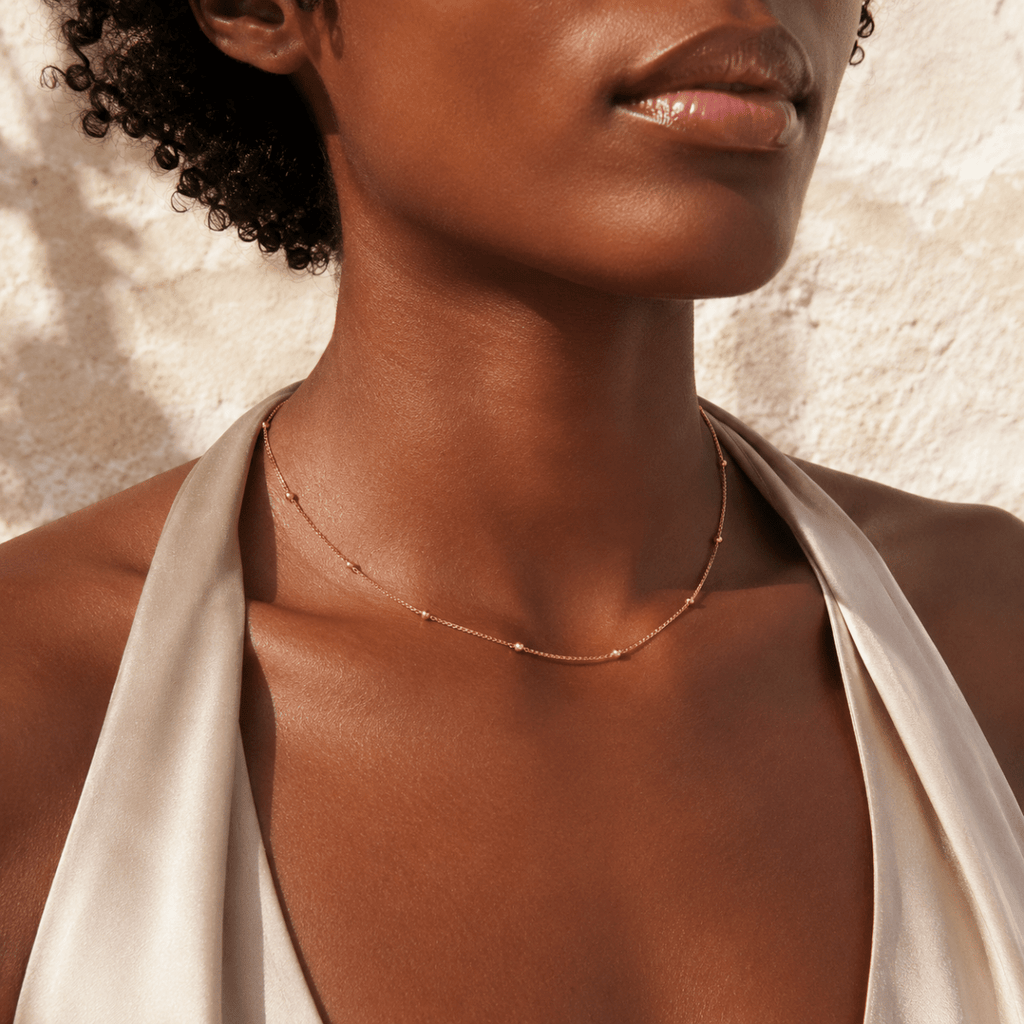 Iria Beaded Chain Necklace - Luzy Jewels