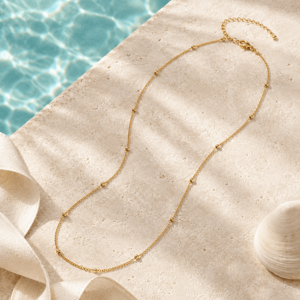 Iria Beaded Chain Necklace - Luzy Jewels