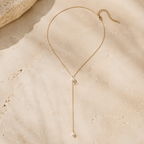 Iria Pearl Lariat Necklace - Luzy Jewels