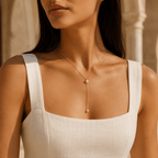 Iria Pearl Lariat Necklace - Luzy Jewels