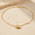 Isadora Paperclip Toggle Necklace - Luzy Jewels
