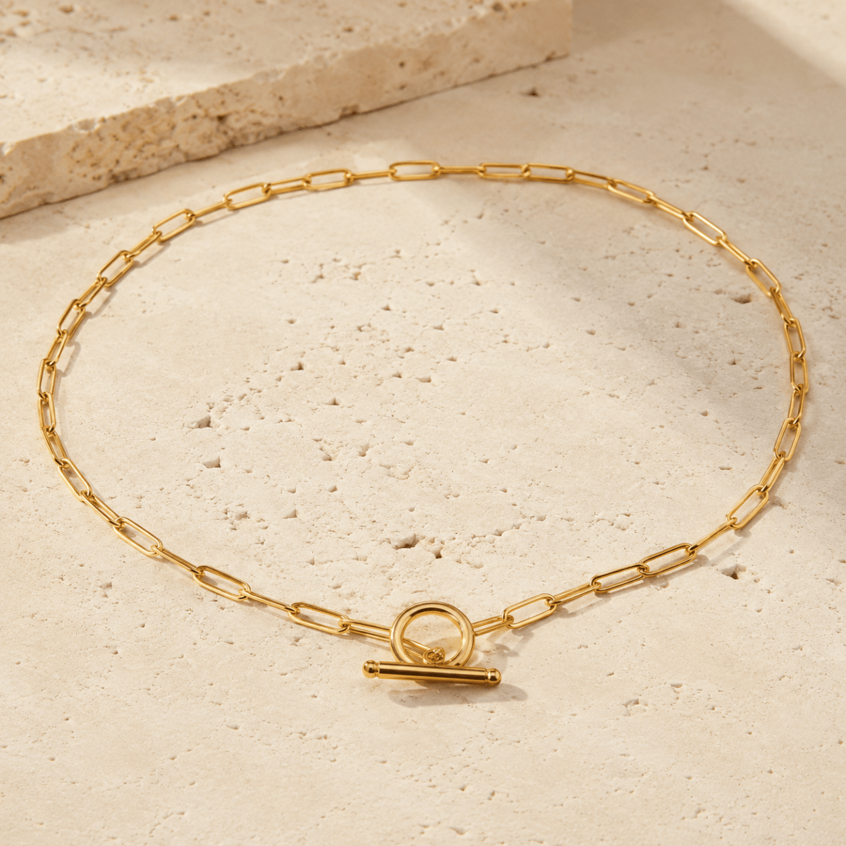 Isadora Paperclip Toggle Necklace - Luzy Jewels