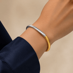 Isadora Rounded Square Hinged Bangle - Luzy Jewels