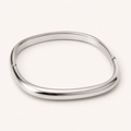 Isadora Rounded Square Hinged Bangle - Luzy Jewels