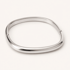 Isadora Rounded Square Hinged Bangle - Luzy Jewels