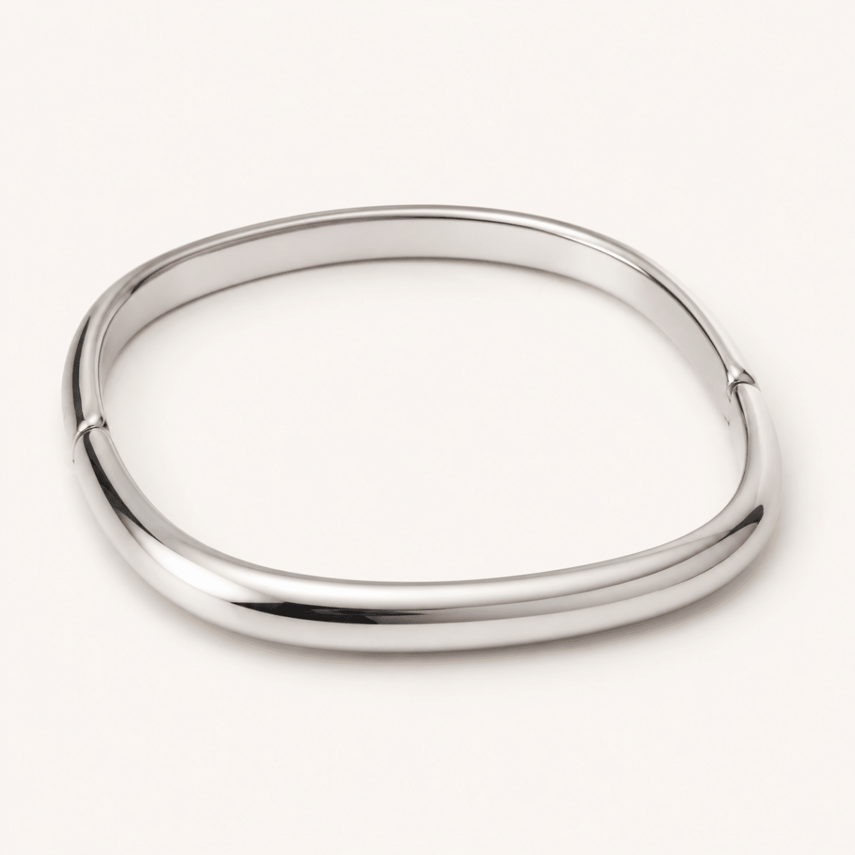 Isadora Rounded Square Hinged Bangle - Luzy Jewels