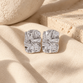 Kaelora Rippled Rectangle Stud Earrings - Luzy Jewels