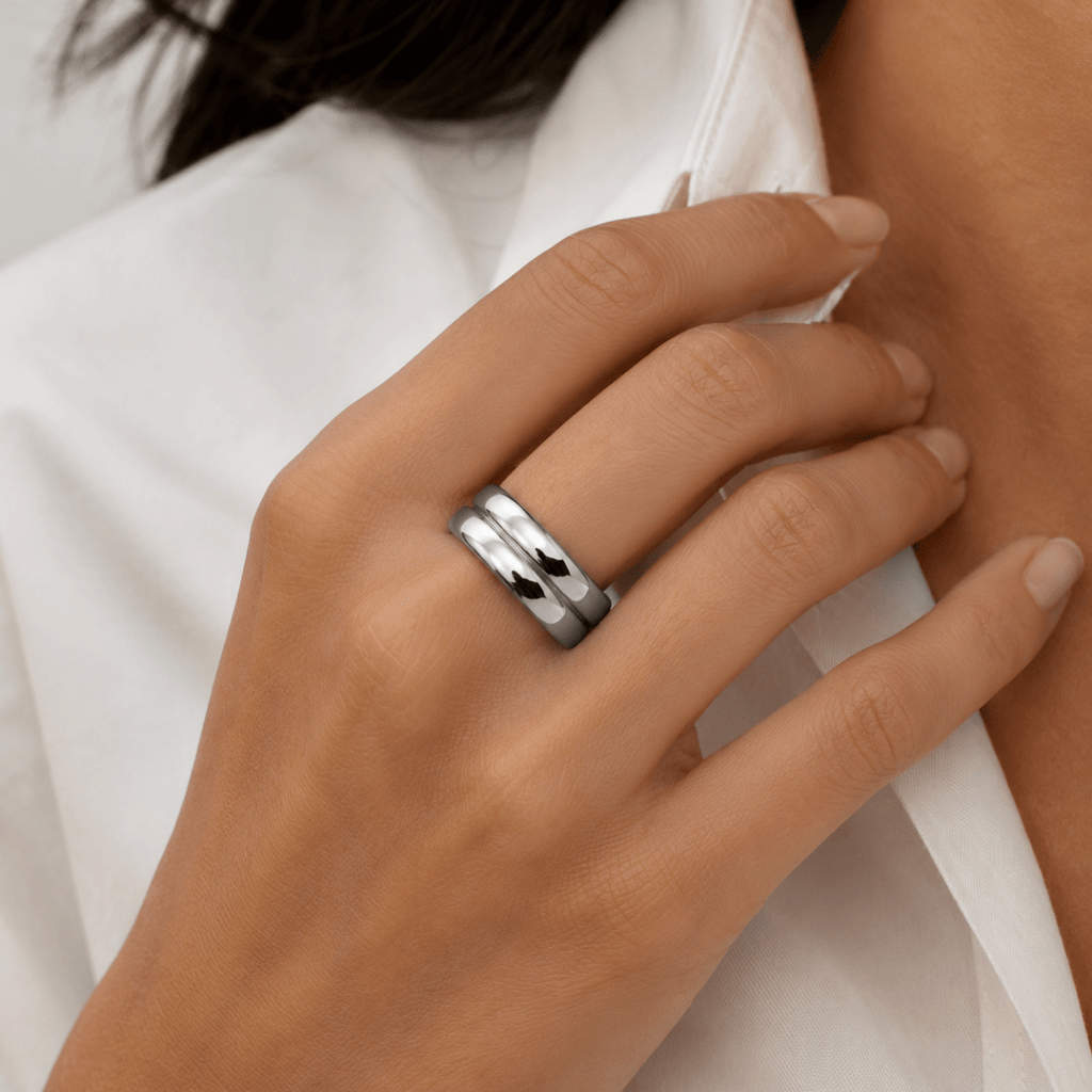Leandra Sculpted Double-Band Ring - Luzy Jewels