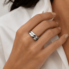Leandra Sculpted Double-Band Ring - Luzy Jewels