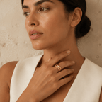 Leandra Sculpted Double-Band Ring - Luzy Jewels