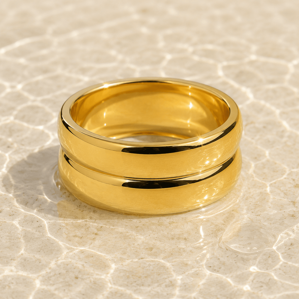 Leandra Sculpted Double-Band Ring - Luzy Jewels