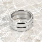 Leandra Sculpted Double-Band Ring - Luzy Jewels