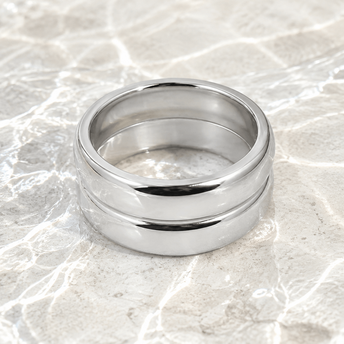 Leandra Sculpted Double-Band Ring - Luzy Jewels