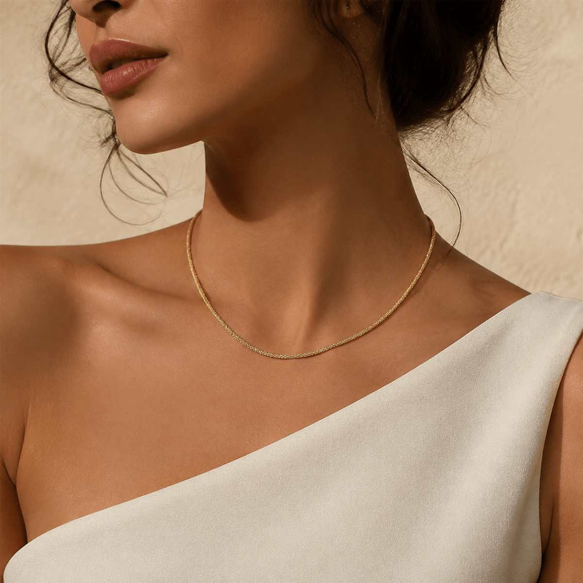 Liora Diamond-Cut Twist Chain Necklace - Luzy Jewels