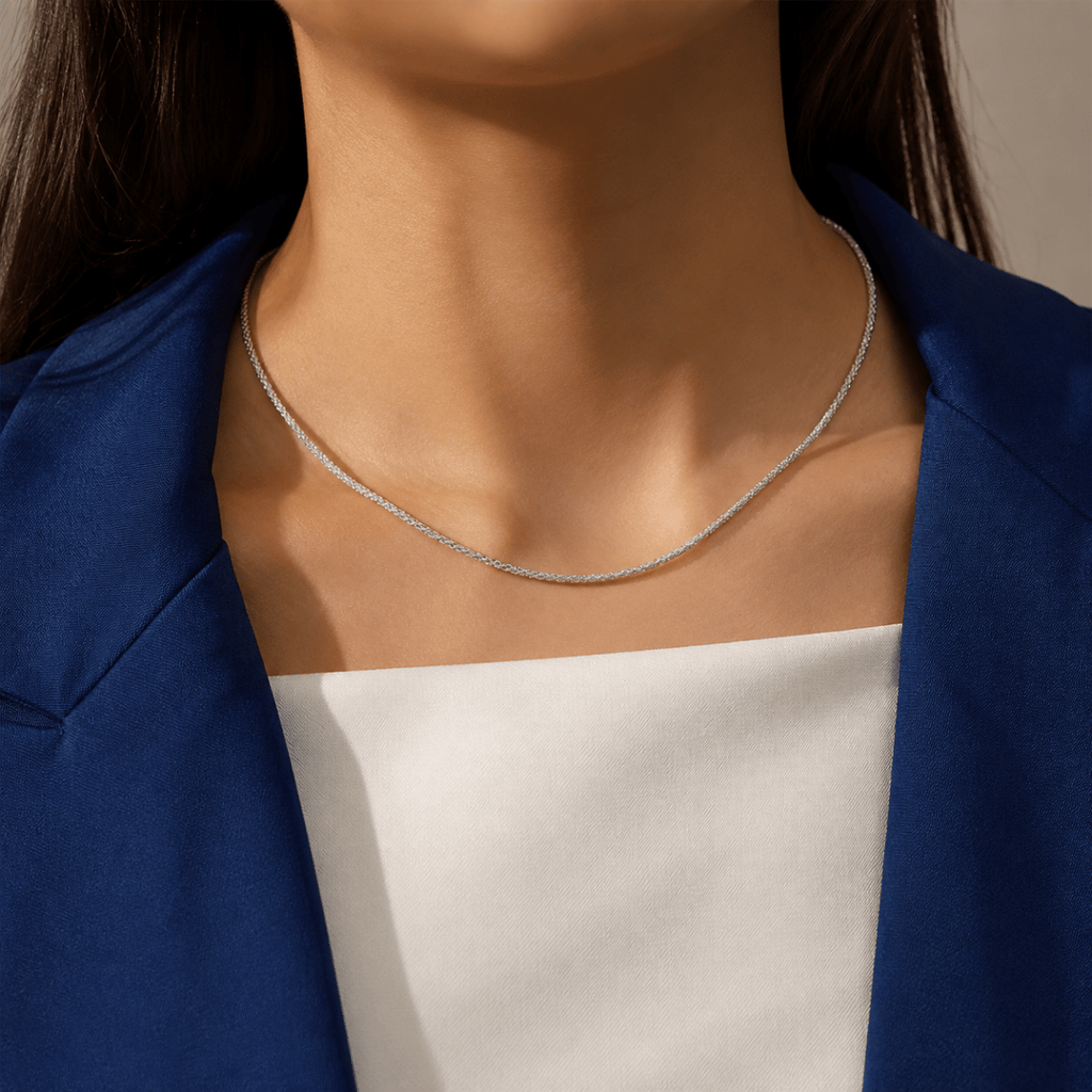 Liora Diamond-Cut Twist Chain Necklace - Luzy Jewels
