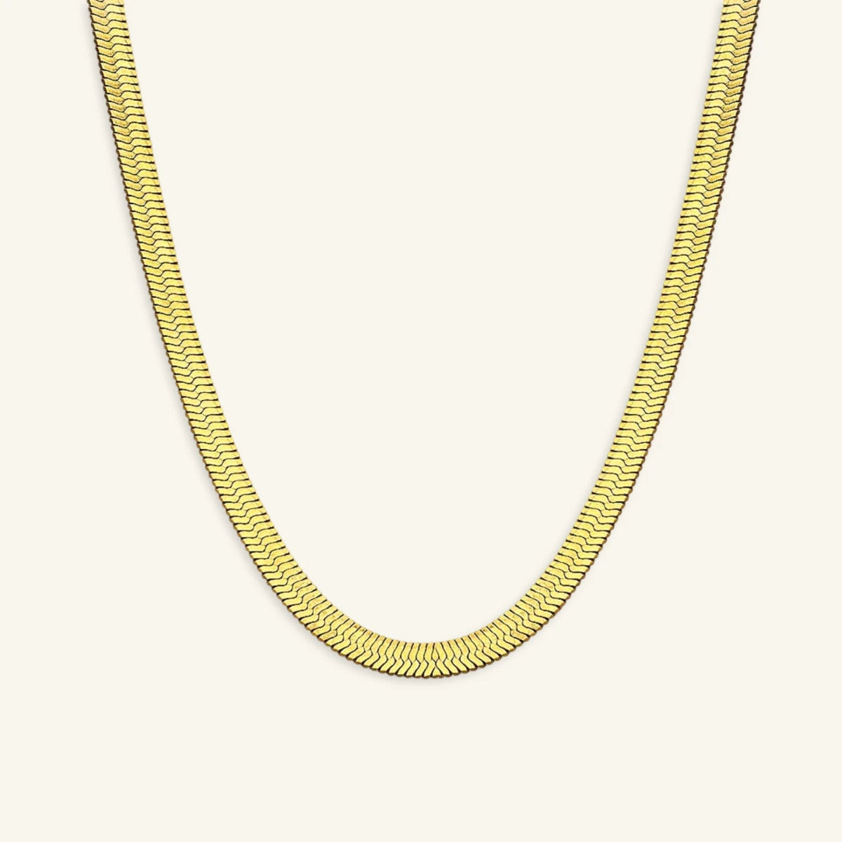 Liora Gold Herringbone Necklace - Luzy Jewels