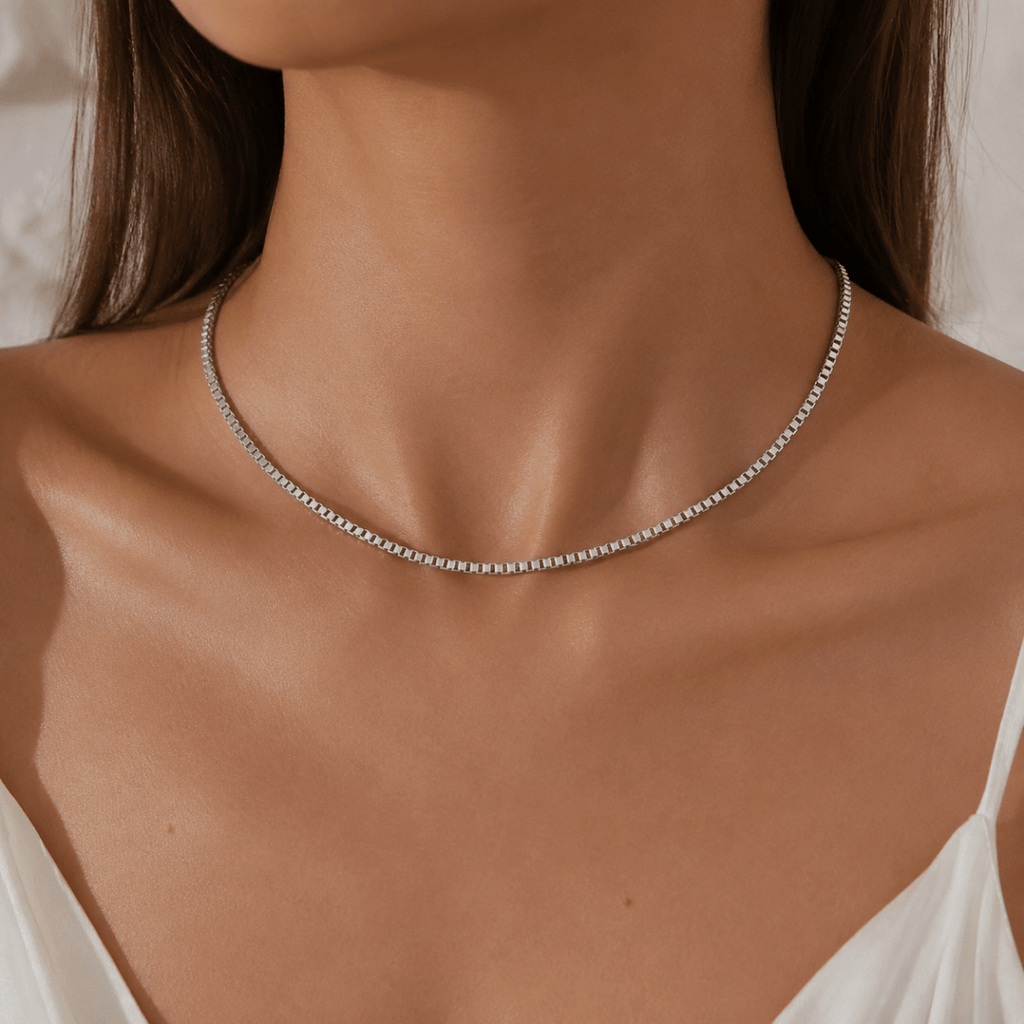 Lisandra Box Chain Necklace - Luzy Jewels