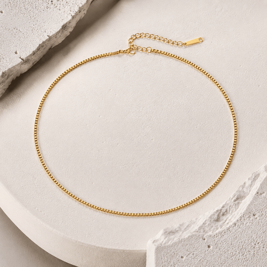 Lisandra Box Chain Necklace - Luzy Jewels