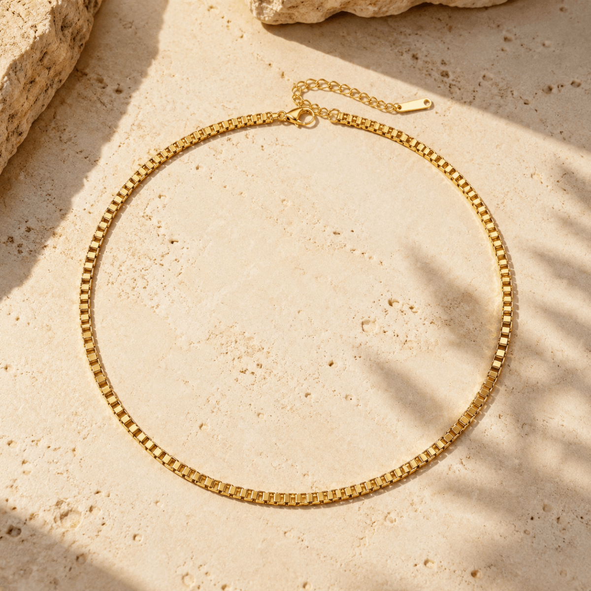 Lisandra Box Chain Necklace - Luzy Jewels