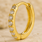 Livia Crystal Huggie Earrings - Luzy Jewels