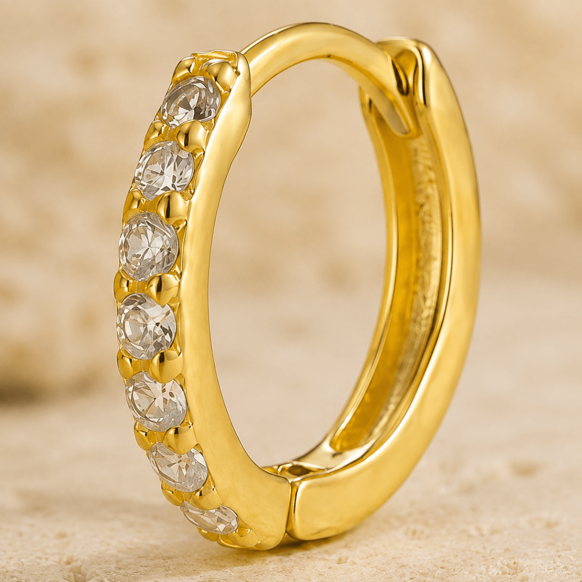 Livia Crystal Huggie Earrings - Luzy Jewels