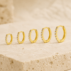 Livia Crystal Huggie Earrings - Luzy Jewels