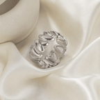 Lucia Sculpted Link Band Ring - Luzy Jewels