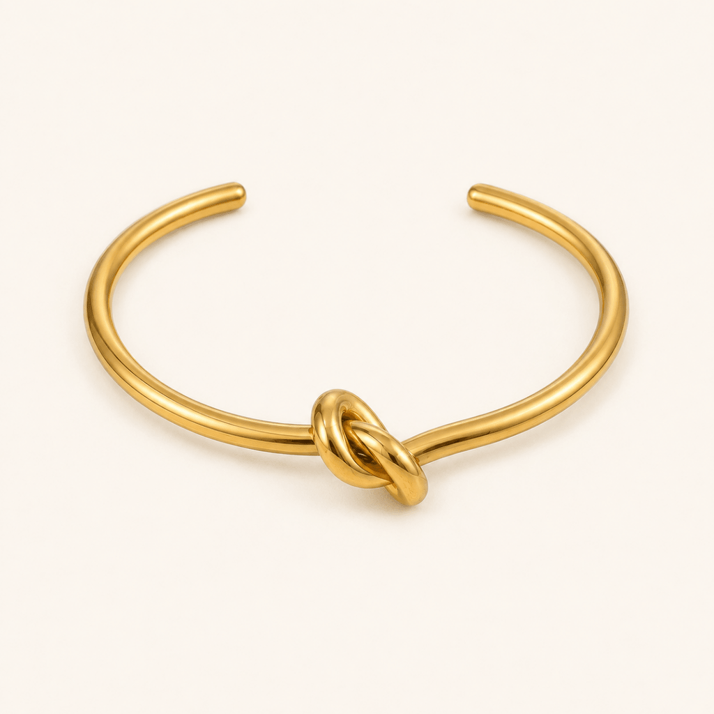 Lucienne Love-Knot Open Bangle - Luzy Jewels
