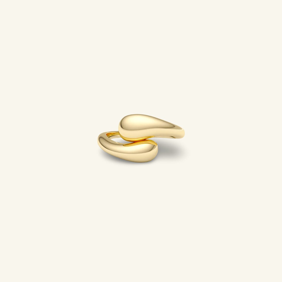 Luna Round Cut Gold Ring - Luzy Jewels