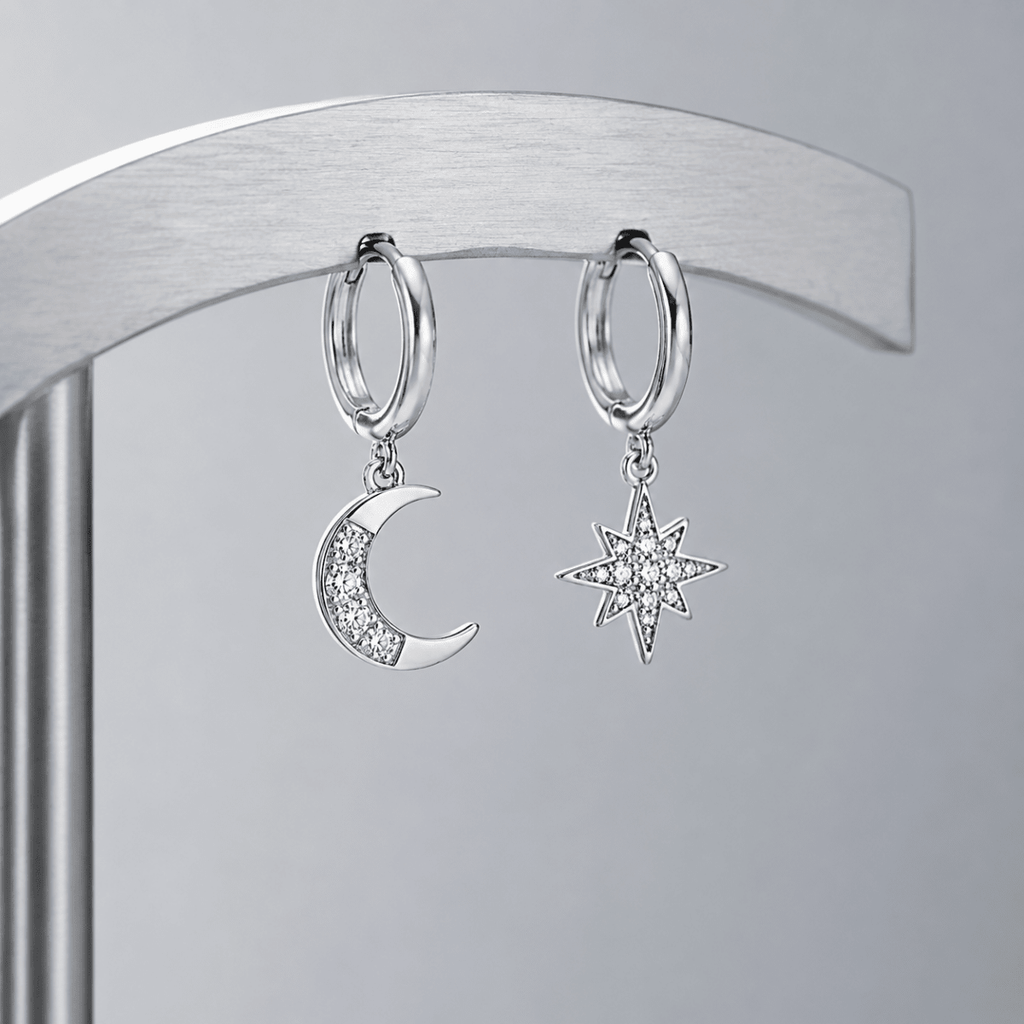 Lunara Celestial Charm Huggies - Luzy Jewels