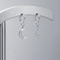 Lunara Celestial Charm Huggies - Luzy Jewels