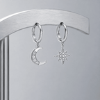 Lunara Celestial Charm Huggies - Luzy Jewels