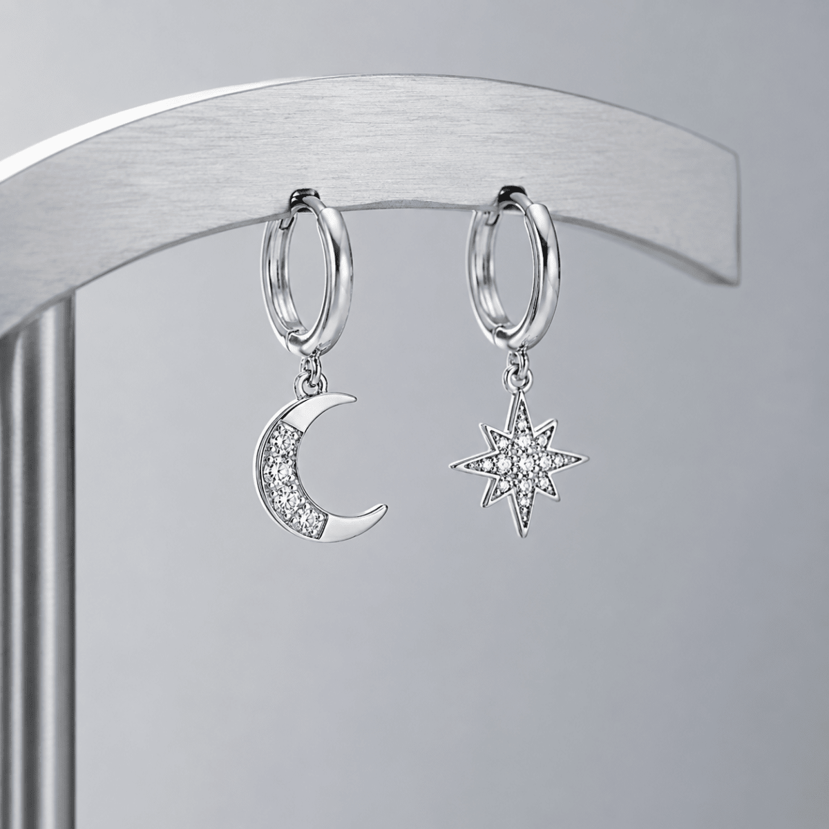 Lunara Celestial Charm Huggies - Luzy Jewels