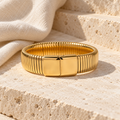 Canelise Ribbed Panel Bracelet — construction and finish detail
