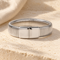 Canelise Ribbed Panel Bracelet — construction and finish detail